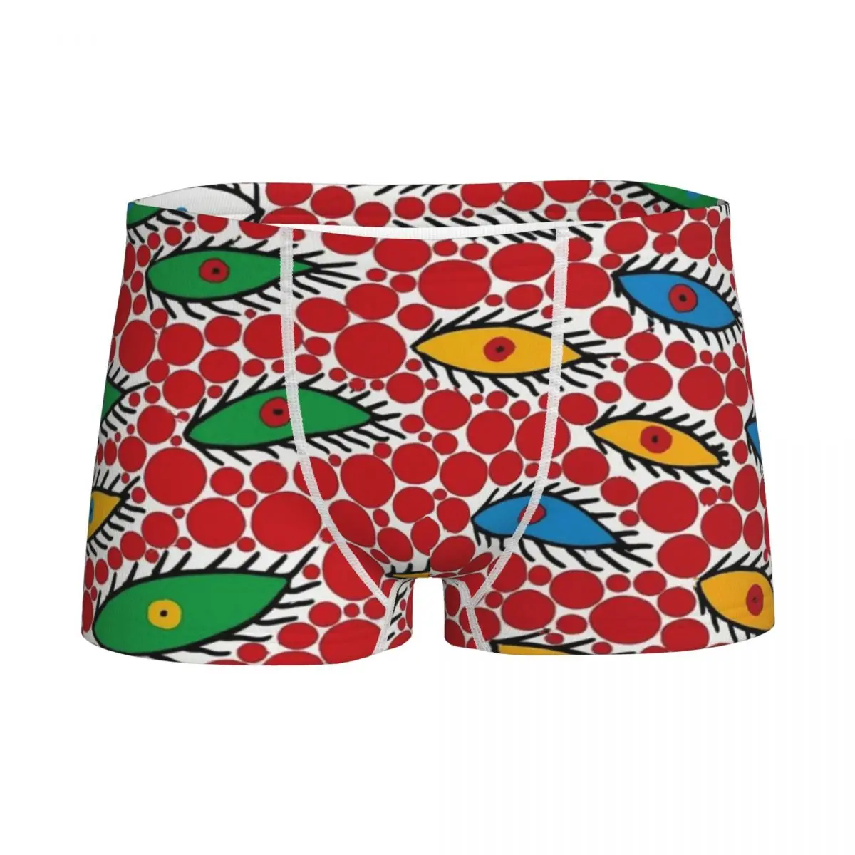 

Boys Yayoi Kusama Flaying Eyes Boxers Cotton Young Soft Underwear Polka Aesthetic Man Briefs Funny Teenage Underpants