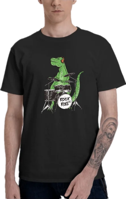 91639# New men's summer half-sleeved fashion slim all-match simple green dinosaur print T-shirt
91639# New men's summer half-sleeved fashion slim all-match simple green dinosaur print T-shirt
