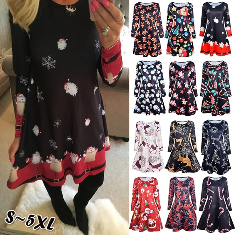 4XL 5XL Large Size Dress Casual Printed Cartoon Christmas Dress Autumn Winter Long Sleeve A -line Dress Plus Size Women Clothing
4XL 5XL Large Size Dress Casual Printed Cartoon Christmas Dress Autumn Winter Long Sleeve A -line Dress Plus Size Women Clothing
