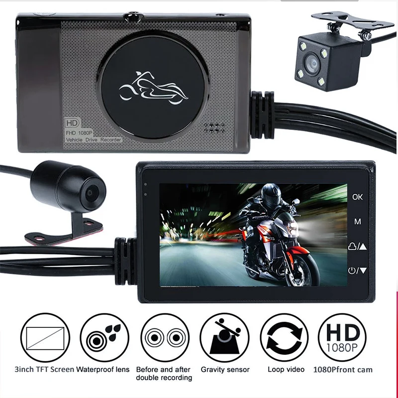 Motorcycle Camera DVR Motor SE100 Dash Cam Special Dual-track Front Rear Recorder night vision G-sensor Motorcycle black box
Motorcycle Camera DVR Motor SE100 Dash Cam Special Dual-track Front Rear Recorder night vision G-sensor Motorcycle black box