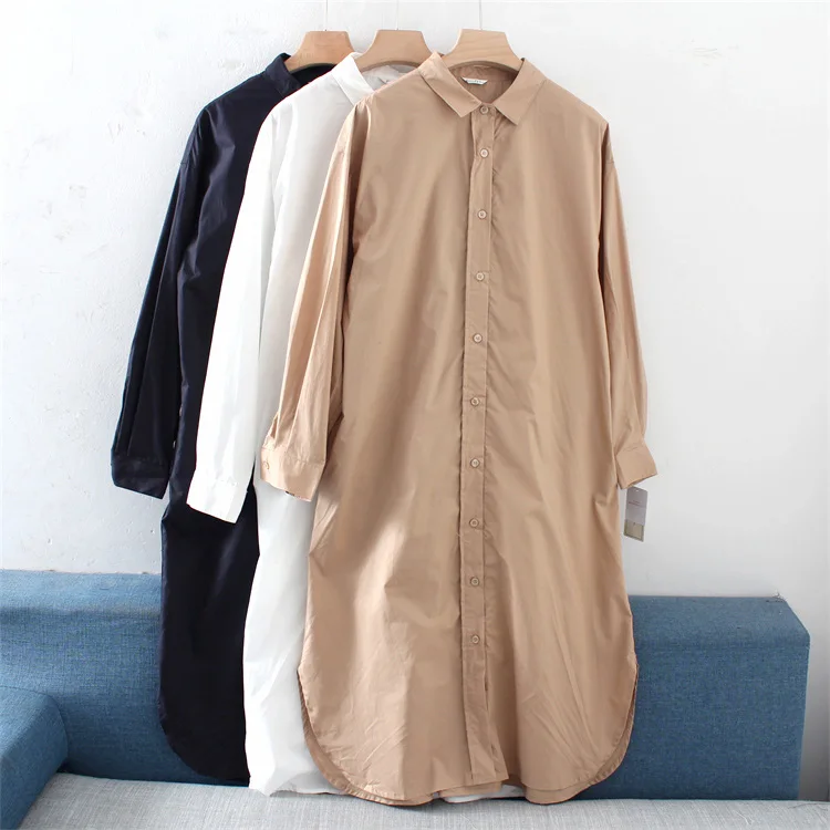 VANOVICH 2022 Summer New Janpan Style Single Breasted Oversized Cotton Solid Loose Waist Fashion Mid-length Casual Shirt Dress
VANOVICH 2022 Summer New Janpan Style Single Breasted Oversized Cotton Solid Loose Waist Fashion Mid-length Casual Shirt Dress