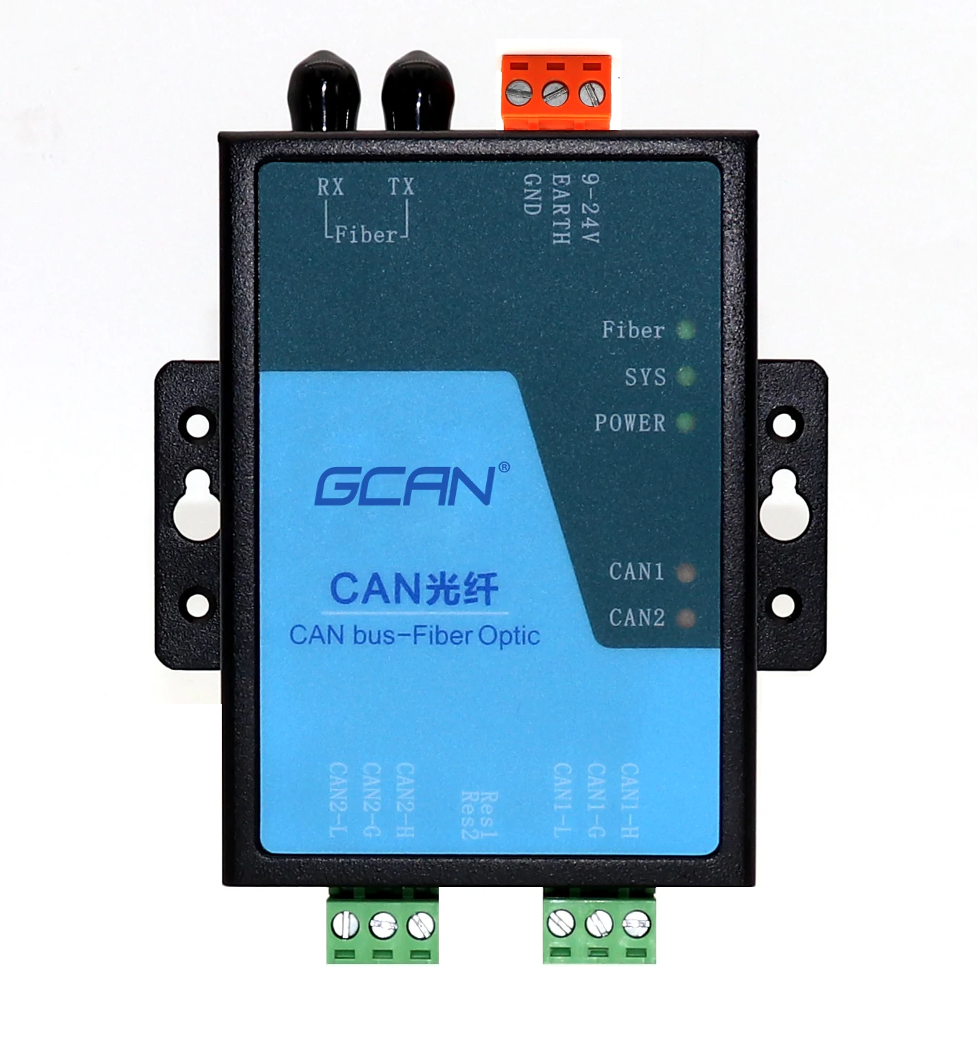 Optical fiber electrical signal translated can data converter Fiber 2 channel CAN interface
Optical fiber electrical signal translated can data converter Fiber 2 channel CAN interface