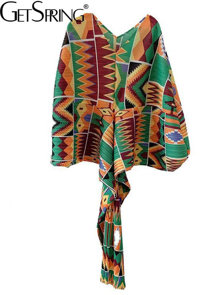 GetSpring Women Dress V Neck Batwing Sleeve Folds Printed Loose Long Summer Dresses Temperament Plus Size Female Dress 2022 New
GetSpring Women Dress V Neck Batwing Sleeve Folds Printed Loose Long Summer Dresses Temperament Plus Size Female Dress 2022 New