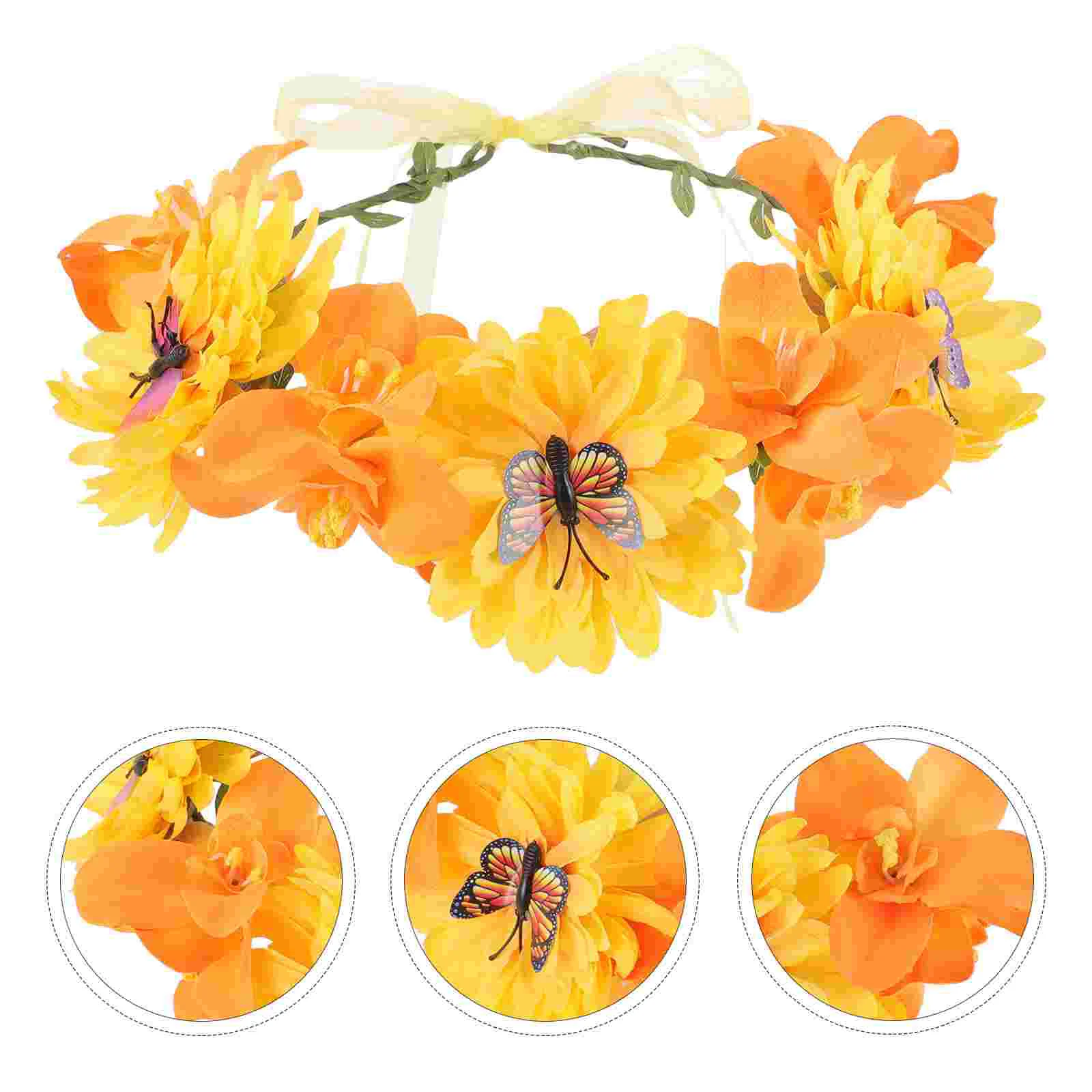 Butterfly Flower Headband Hair Decor Floral Headpiece Wreath Artificial Girl Headdress Hairband Faux Garland
Butterfly Flower Headband Hair Decor Floral Headpiece Wreath Artificial Girl Headdress Hairband Faux Garland