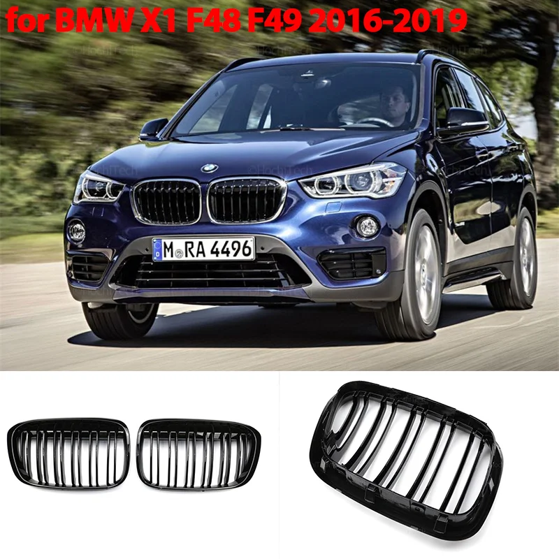 Автомобильный глянцевый черный гриль, передняя решетка для BMW X1 F48 F49 2016-2019, Двойные решетки, двойные линейные грили, автомобильные аксессуары
Автомобильный глянцевый черный гриль, передняя решетка для BMW X1 F48 F49 2016-2019, Двойные решетки, двойные линейные грили, автомобильные аксессуары