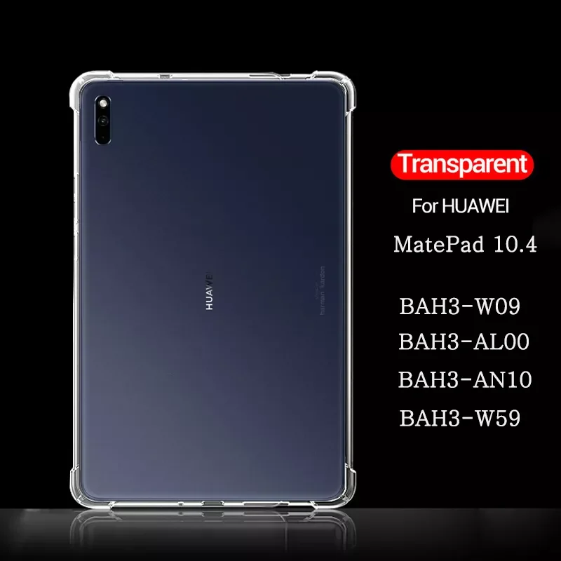 Shockproof Silicone Case For Huawei MatePad 10.4 BAH3-W09 / AL00 /W59 Transparent Rubber Airbag Flexible Bumper + Tempered Glass
Shockproof Silicone Case For Huawei MatePad 10.4 BAH3-W09 / AL00 /W59 Transparent Rubber Airbag Flexible Bumper + Tempered Glass