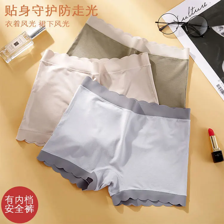 Safety pants anti exposure pants with inner crotch and traceless ice silk women's Panties
Safety pants anti exposure pants with inner crotch and traceless ice silk women's Panties