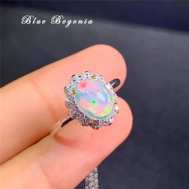 6*8mm Natural Australian Opal Ring Fine Jewelry Rings for Women Anniversary Gift Real 925 Sterling Silver
6*8mm Natural Australian Opal Ring Fine Jewelry Rings for Women Anniversary Gift Real 925 Sterling Silver