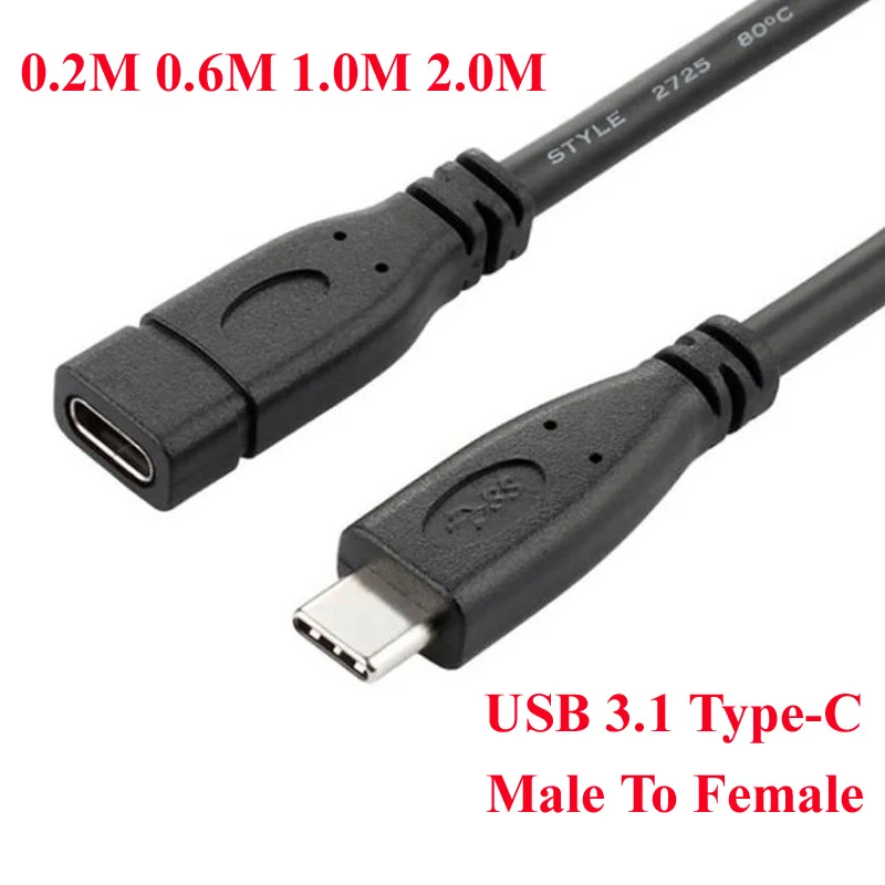 Высококачественный черный 0,2 м 0,6 м 1,0 м 2,0 м USB3.1 Type C штекер-гнездо кабель-удлинитель для передачи данных
Высококачественный черный 0,2 м 0,6 м 1,0 м 2,0 м USB3.1 Type C штекер-гнездо кабель-удлинитель для передачи данных