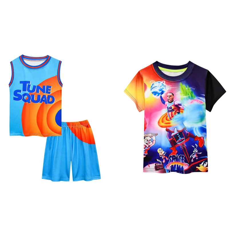Movie Space Jam 2 Kids Jersey Vest Shirt Shorts Cosplay Jamesd Tune Squad Suit Summer Boys Girls Fashion Sportswear Clothes
Movie Space Jam 2 Kids Jersey Vest Shirt Shorts Cosplay Jamesd Tune Squad Suit Summer Boys Girls Fashion Sportswear Clothes