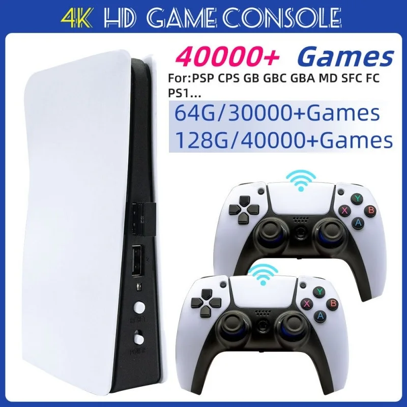 

New Electronic Game Console 40000+gaming Wireless 2.4G High-definition Arcade Player PS Home 4K TV PS5 Dual Wireless Controller
