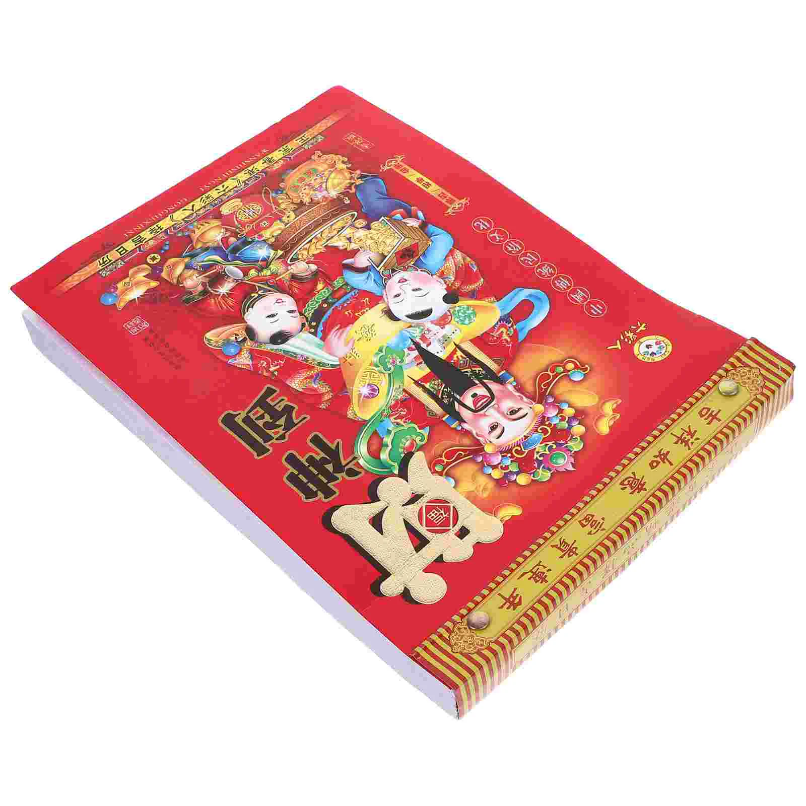 

Бумажный декоративный подвесной календарь, традиция года Дракона, китайский кулон на луну, Новый декор 2024 3d