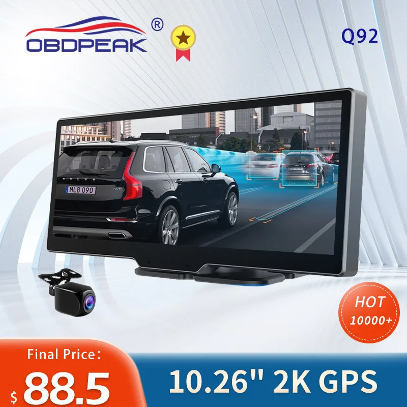 Зеркало-видеорегистратор 2K 10 26 дюйма ADAS BSD GPS |