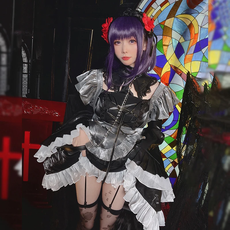 My Dress-Up Darling Kitagawa Marin Cosplay Costume Maid Outfit Woman Girl Lolita Dress Headdress Purple Short Wig Necklace
My Dress-Up Darling Kitagawa Marin Cosplay Costume Maid Outfit Woman Girl Lolita Dress Headdress Purple Short Wig Necklace