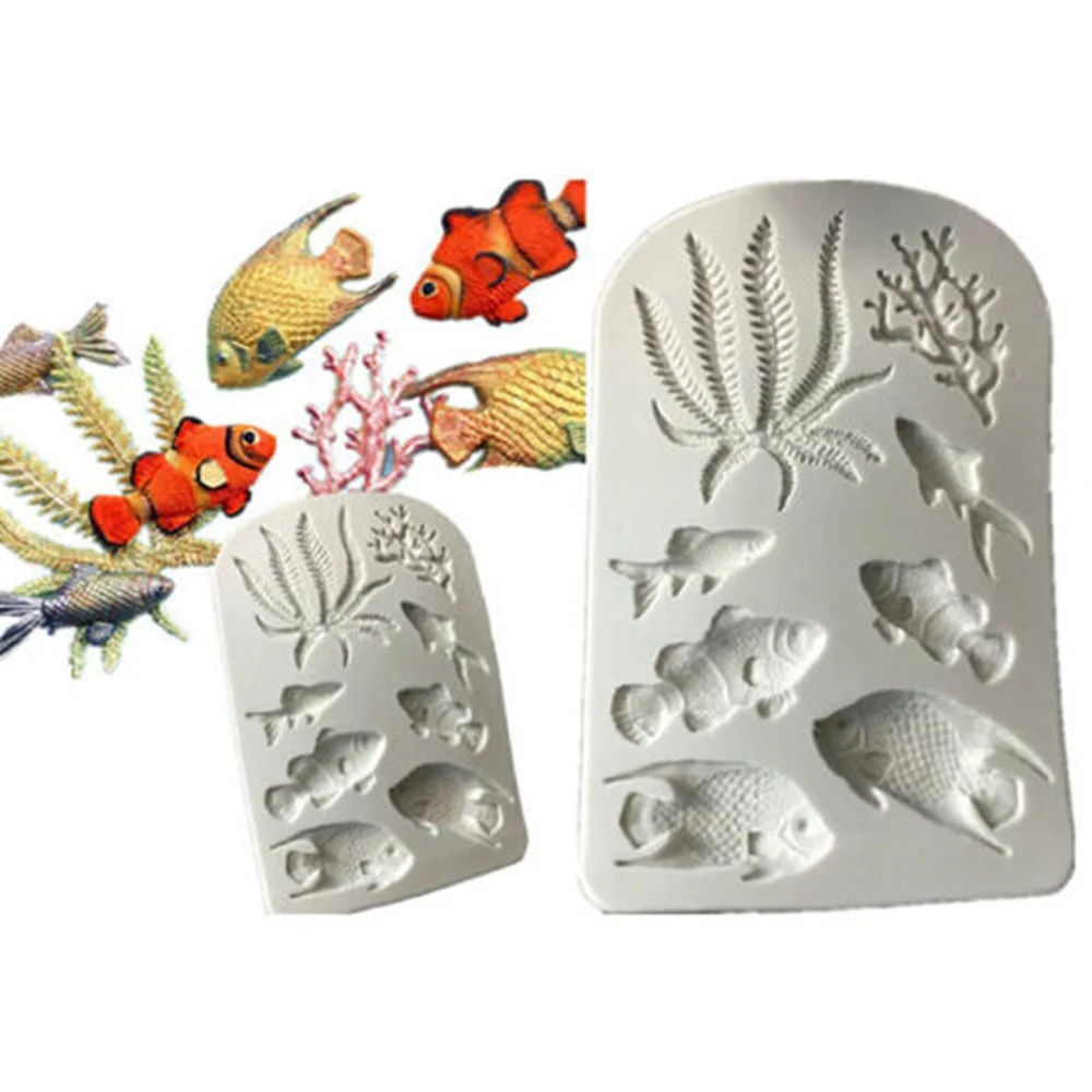 3D fish Silicone Mold Cake Fondant Molds DIY Party Cake Decorating Tools Cupcake Chocolate Gumpaste Candy Polymer Clay Moulds
3D fish Silicone Mold Cake Fondant Molds DIY Party Cake Decorating Tools Cupcake Chocolate Gumpaste Candy Polymer Clay Moulds