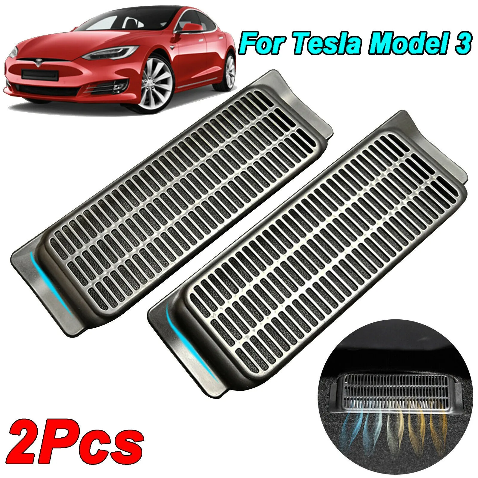 For 2017-2021 Tesla Model 3 Accessories Under Seat Air Vent Outlet Dust Cover High Quality Car Accessories
For 2017-2021 Tesla Model 3 Accessories Under Seat Air Vent Outlet Dust Cover High Quality Car Accessories