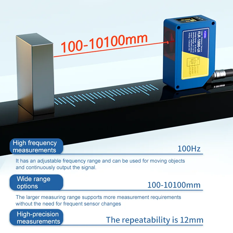 

Φ диапазон высокой точности 10 м переключение аналогового лазерного датчика перемещения