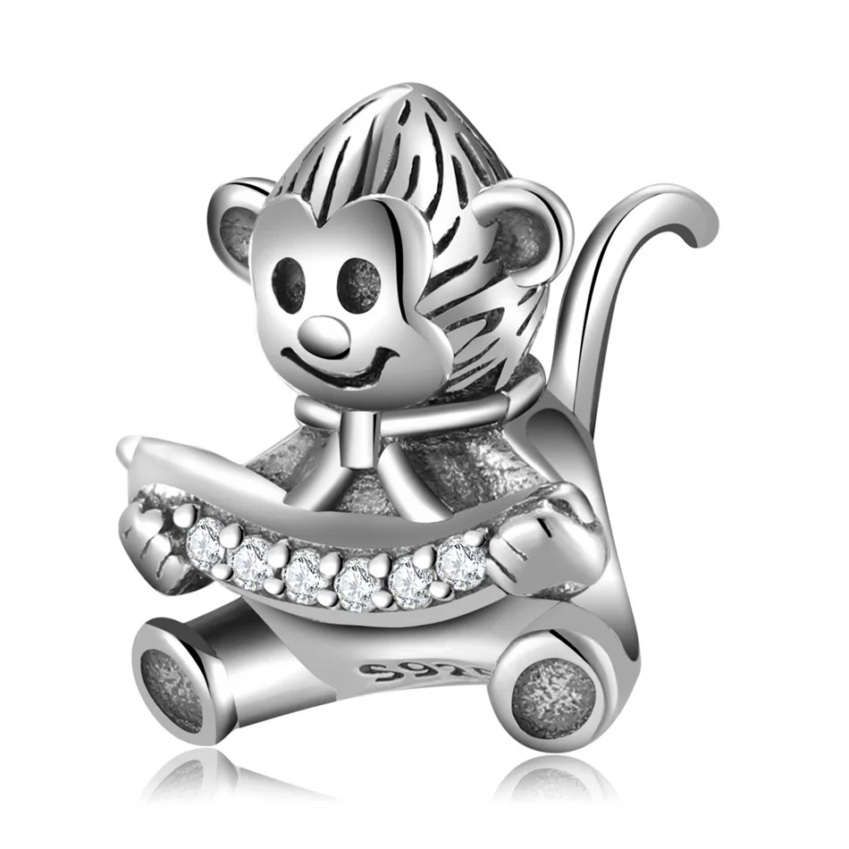 Cute Animal Monkey & Banana Bead for Women Bracelets & Necklaces Lady Jewelry Authentic 925 Sterling Silver Charm
Cute Animal Monkey & Banana Bead for Women Bracelets & Necklaces Lady Jewelry Authentic 925 Sterling Silver Charm