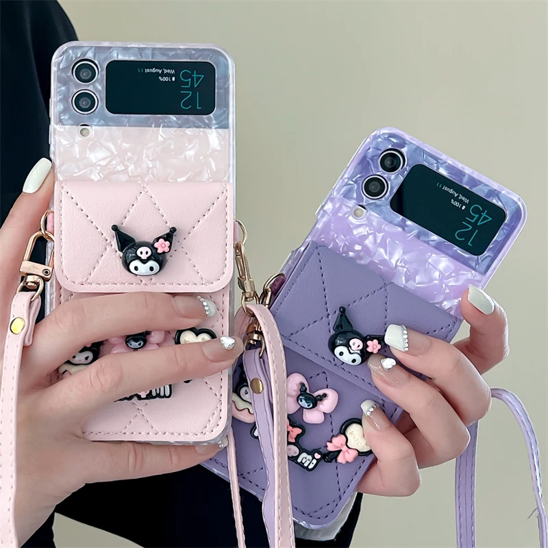 3D cute Sanrio Kuromi pink hand strap Phone Case for Samsung Galaxy Z Flip 3 Hard PC Back forZ Flip 4 Case Protective Shell
3D cute Sanrio Kuromi pink hand strap Phone Case for Samsung Galaxy Z Flip 3 Hard PC Back forZ Flip 4 Case Protective Shell