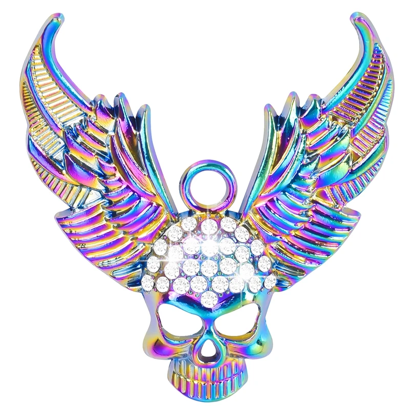 5pcs Neo-Gothic Wing Skull Be set Rhinestone Rainbow Charm Alloy Pendant Accessories diy Craft Jewerly Making Necklace colgantes
5pcs Neo-Gothic Wing Skull Be set Rhinestone Rainbow Charm Alloy Pendant Accessories diy Craft Jewerly Making Necklace colgantes