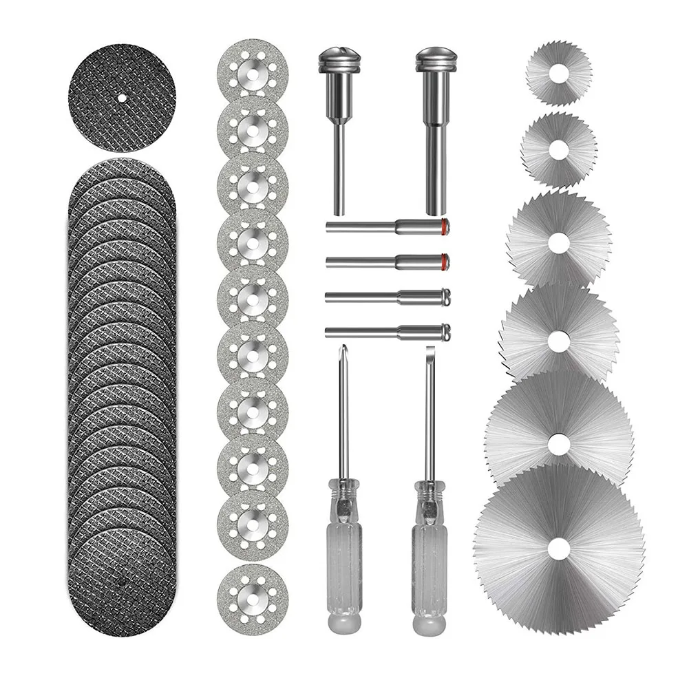 44pcs Diamond Cutting Disc Circular Saw Blade Resin Grinding Wheel 22-50mm 3mm Rod For Glass Geramics Cutting Rotary Tool
44pcs Diamond Cutting Disc Circular Saw Blade Resin Grinding Wheel 22-50mm 3mm Rod For Glass Geramics Cutting Rotary Tool