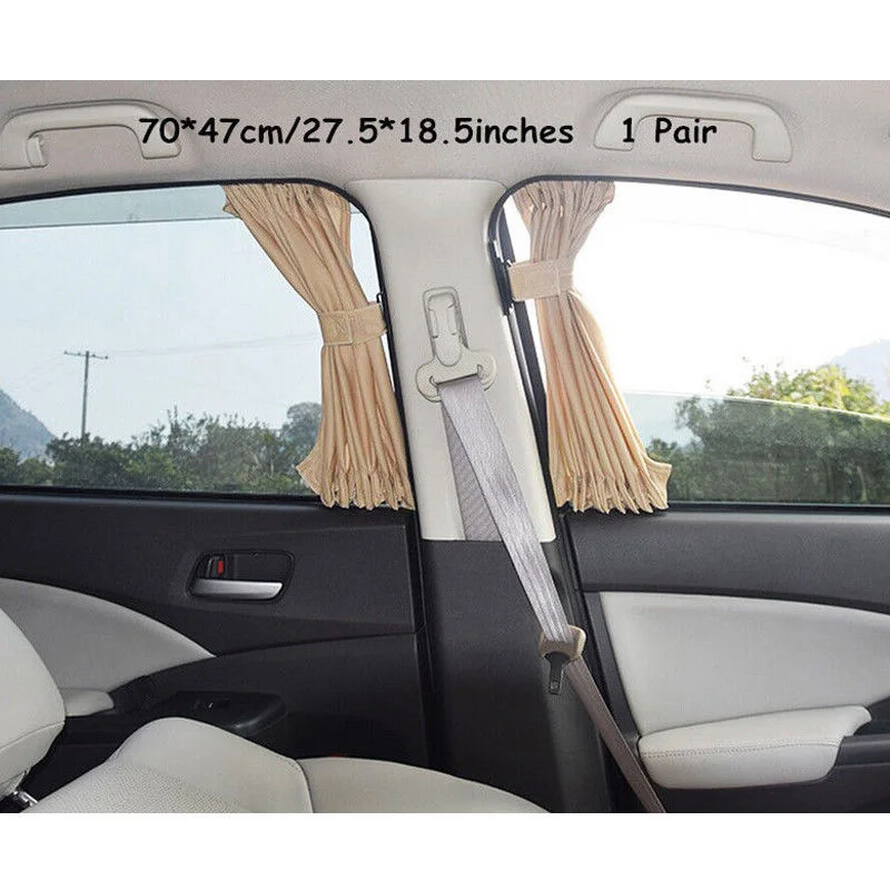 Sunshade Car Curtains 2Pcs Decoration Interior Car Van Beige Foldable Rear window 50*47cm Adjustable Practical
Sunshade Car Curtains 2Pcs Decoration Interior Car Van Beige Foldable Rear window 50*47cm Adjustable Practical