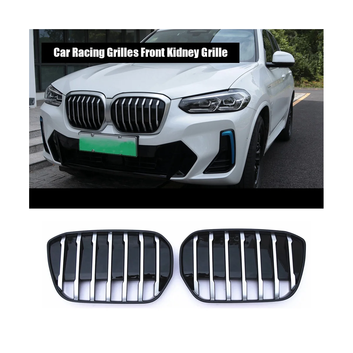 2Pcs Car Racing Grilles Front Kidney Grille for BMW IX3 2022 Car Bumper Hood Mesh Air Vent Radiator Cover Grid Body Kit
2Pcs Car Racing Grilles Front Kidney Grille for BMW IX3 2022 Car Bumper Hood Mesh Air Vent Radiator Cover Grid Body Kit