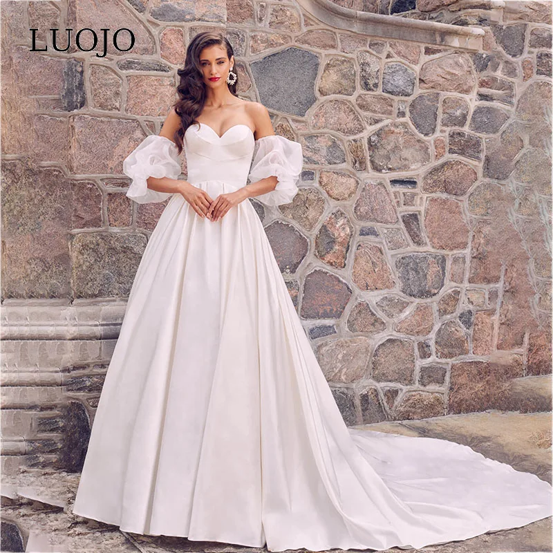LUOJO Boho Wedding Dresses Sweetheart Puff Sleeves Chiffon A-line Bridal Gowns For Elegant Women 2022 Vestidos De Novia Custom
LUOJO Boho Wedding Dresses Sweetheart Puff Sleeves Chiffon A-line Bridal Gowns For Elegant Women 2022 Vestidos De Novia Custom