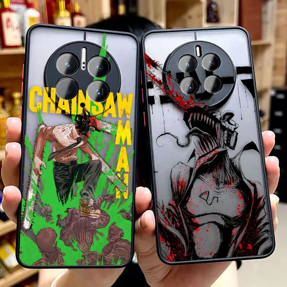 

Matte Case for Huawei P60 P50 P40 P30 P20 MATE 40 30 20 PRO PLUS Y7P Y8P Y9 Case Funda Coque Capa Shell Cool Chainsaw Man Anime