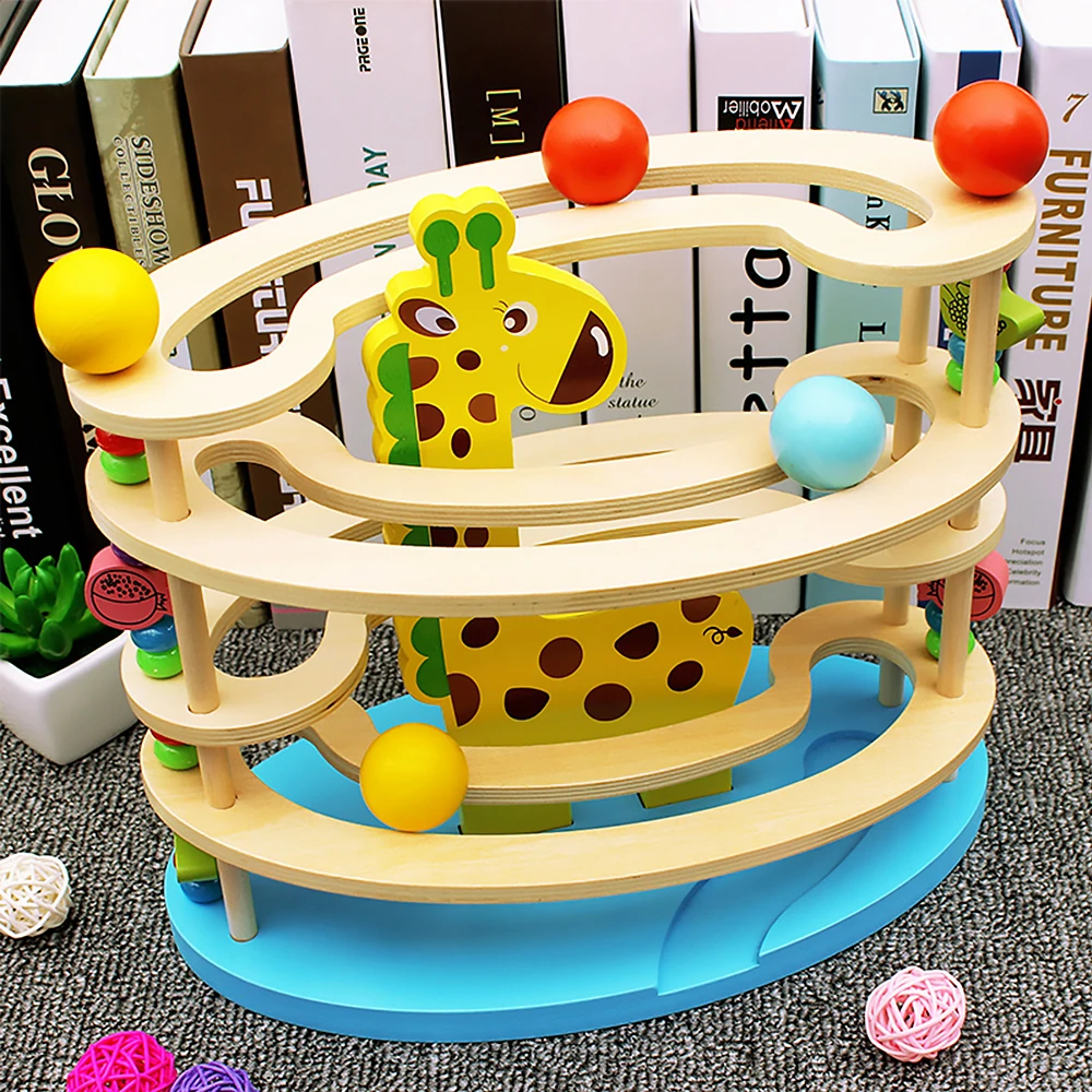 Safe Wooden Run Marble Ball Track Blocks Giraffe Elephant Animal Ball Maze Slide Building Block Baby's Wooden Baby Toy Set Gift
Safe Wooden Run Marble Ball Track Blocks Giraffe Elephant Animal Ball Maze Slide Building Block Baby's Wooden Baby Toy Set Gift