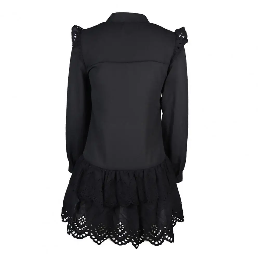 Fashion Dating Dress Single-breasted Scattered Hem Autumn Dress Big Hem Lace Party Dress
Fashion Dating Dress Single-breasted Scattered Hem Autumn Dress Big Hem Lace Party Dress