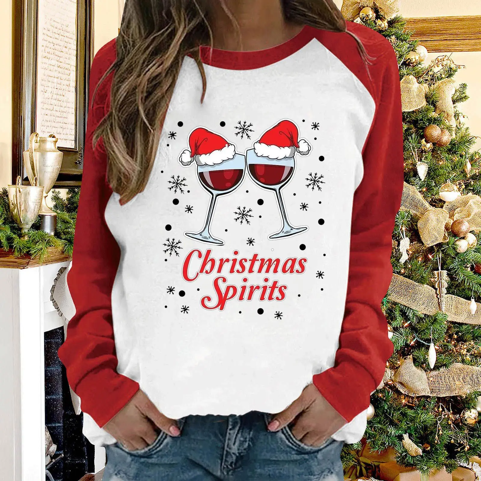 Осень/Зима 2023, новинка, Рождественская Женская разноцветная модная универсальная Толстовка с длинным рукавом и 3D-принтом винного бокала, популярный женский топ 
Осень/Зима 2023, новинка, Рождественская Женская разноцветная модная универсальная Толстовка с длинным рукавом и 3D-принтом винного бокала, популярный женский топ