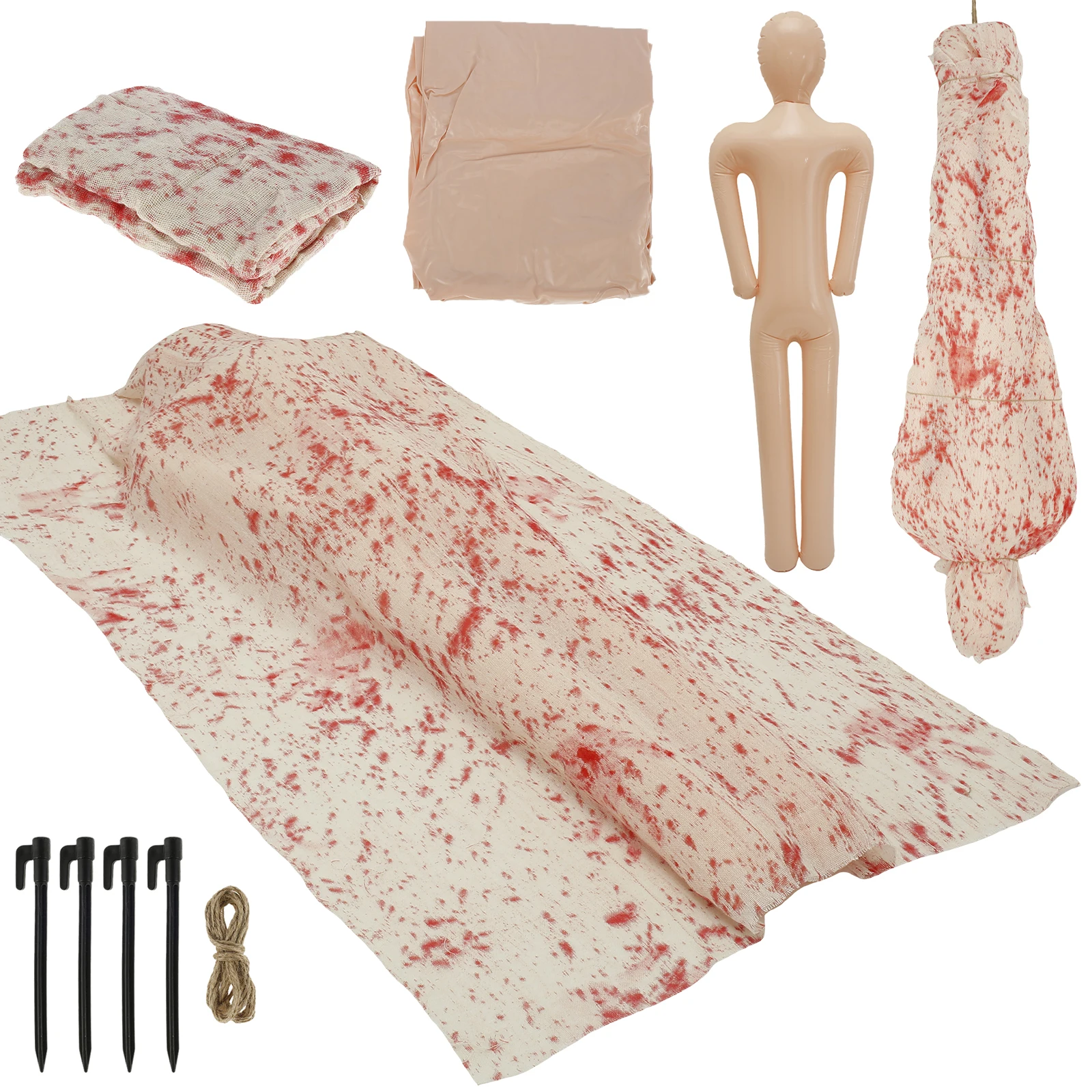 Halloween Decorations Dead Victim Props 5.08ft Dead Body Props with Creepy Cloth Scary Lying Fake Corpses Props with Ground
Halloween Decorations Dead Victim Props 5.08ft Dead Body Props with Creepy Cloth Scary Lying Fake Corpses Props with Ground