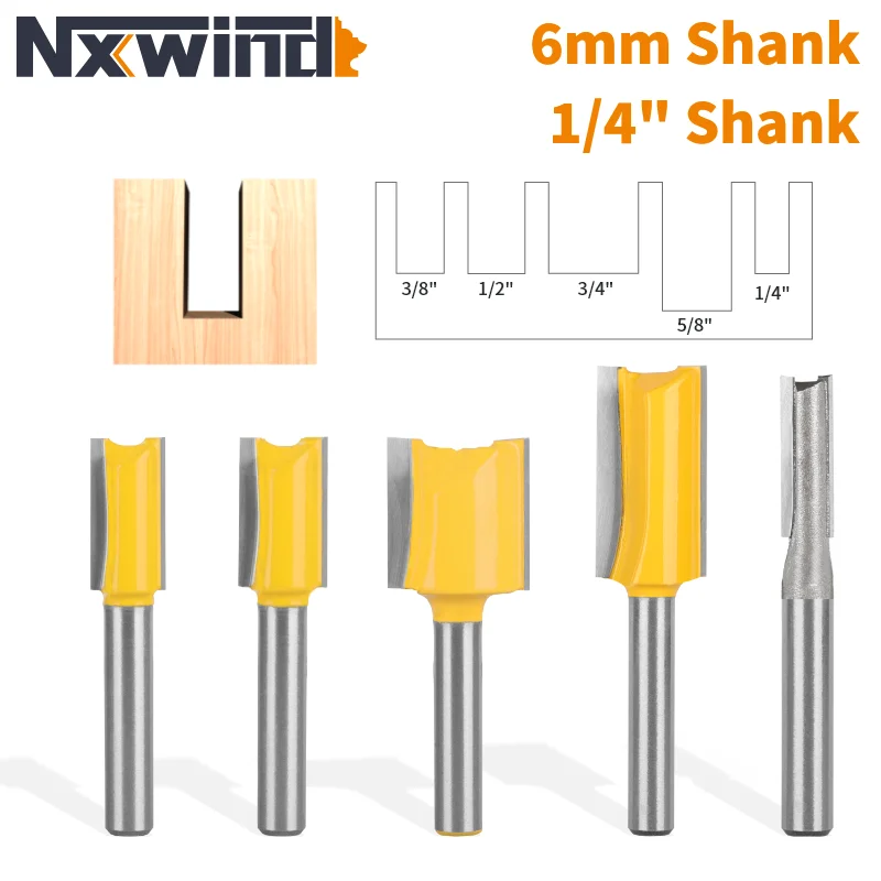 NXWIND Straight Bit Router Bit Woodworking Milling Cutter For Wood Bit Face Mill Carbide Cutter End Mill Tools
NXWIND Straight Bit Router Bit Woodworking Milling Cutter For Wood Bit Face Mill Carbide Cutter End Mill Tools