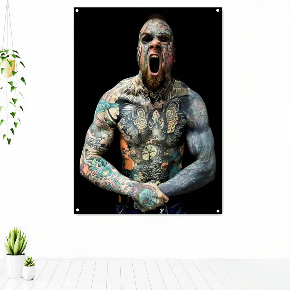 Man Tattooed From Head To Toe Poster Wall Hanging Flag Canvas Painting Old School Tattoo Artworks Tapestry Home Decor Banner
Man Tattooed From Head To Toe Poster Wall Hanging Flag Canvas Painting Old School Tattoo Artworks Tapestry Home Decor Banner