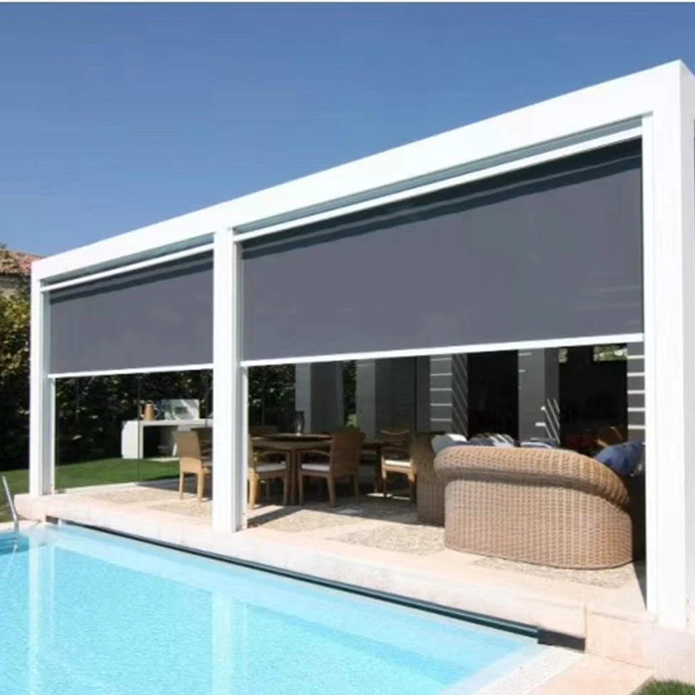 Pergola Motorized Vertical Fabric Curtains Outdoor Garden Shade Shutter Roller Zip Screen Blinds
Pergola Motorized Vertical Fabric Curtains Outdoor Garden Shade Shutter Roller Zip Screen Blinds