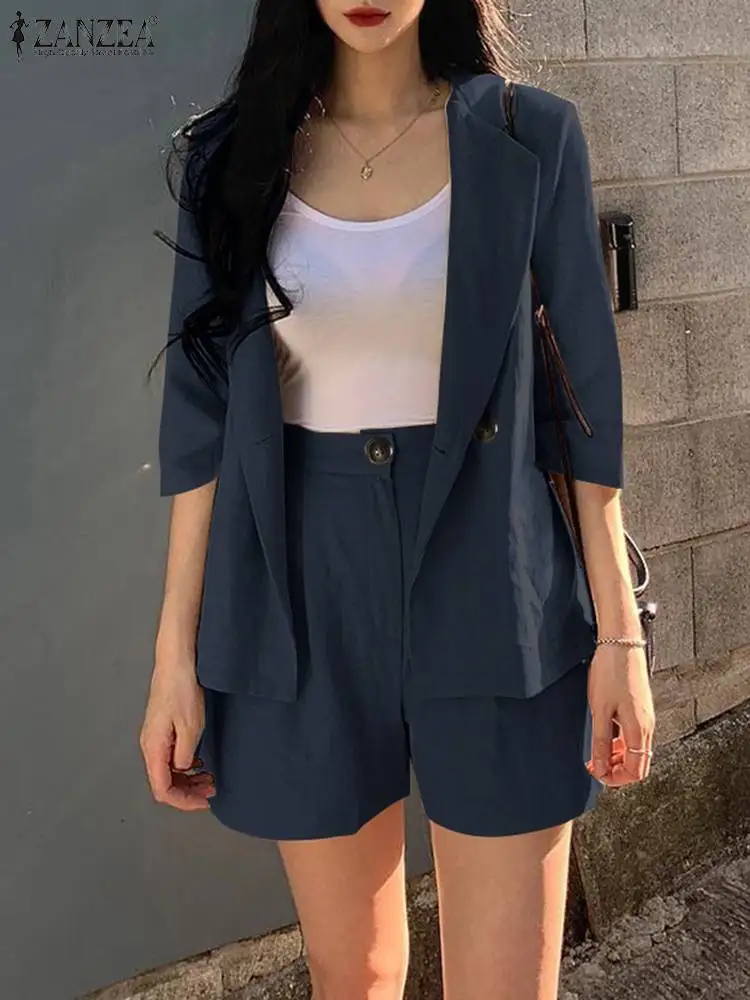 ZANZEA Women Work OL Matching Sets Female Short Sleeve Lapel Blouse And Wide Leg Pant Fashion Casual Elegant Vintage 2PCS Suit
ZANZEA Women Work OL Matching Sets Female Short Sleeve Lapel Blouse And Wide Leg Pant Fashion Casual Elegant Vintage 2PCS Suit