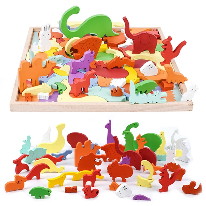 Wooden Animal Blocks 3D Jigsaw Puzzle Baby Toys Wooden Animal Puzzle Educational Stacking Matching Game
Wooden Animal Blocks 3D Jigsaw Puzzle Baby Toys Wooden Animal Puzzle Educational Stacking Matching Game