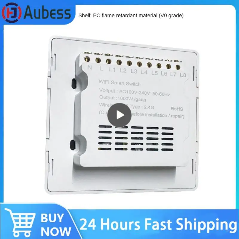 Wifi 2.4ghz Wifi Smart Light Switch Voice Control Wireless Wall Switches Background Light Adjustable Glass Screen Touch Panel
Wifi 2.4ghz Wifi Smart Light Switch Voice Control Wireless Wall Switches Background Light Adjustable Glass Screen Touch Panel