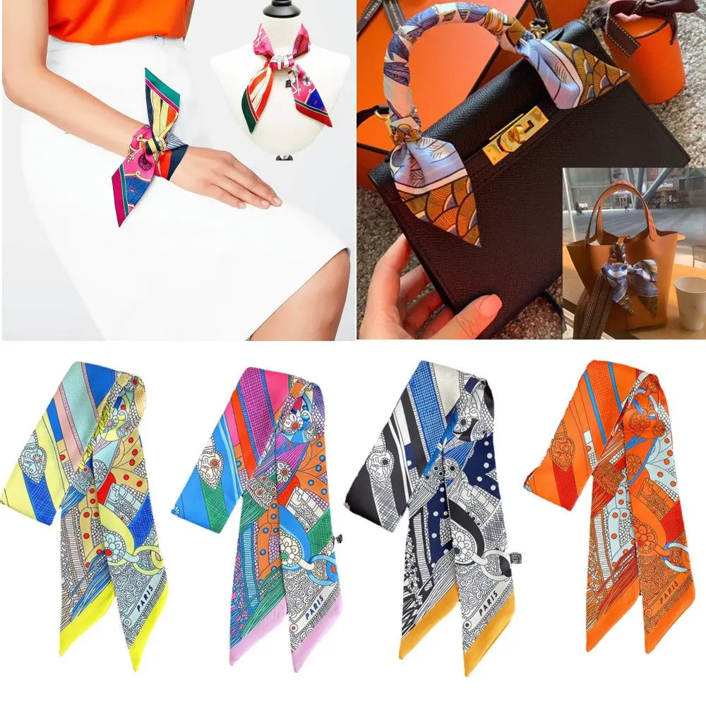 Fashion Luxury Hand Scarf Small Long Women Silk Scarf Bags Handle Decorative Accessories Hair Tie
Fashion Luxury Hand Scarf Small Long Women Silk Scarf Bags Handle Decorative Accessories Hair Tie