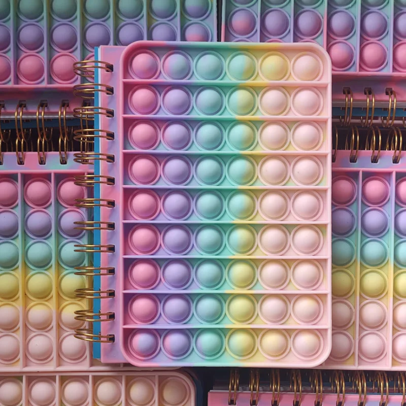 Pop Its Notebook Silicone Pop Cover Note Pads Fidget Sensory Toys Mini Journal School Supplies Cute Writing Book
Pop Its Notebook Silicone Pop Cover Note Pads Fidget Sensory Toys Mini Journal School Supplies Cute Writing Book