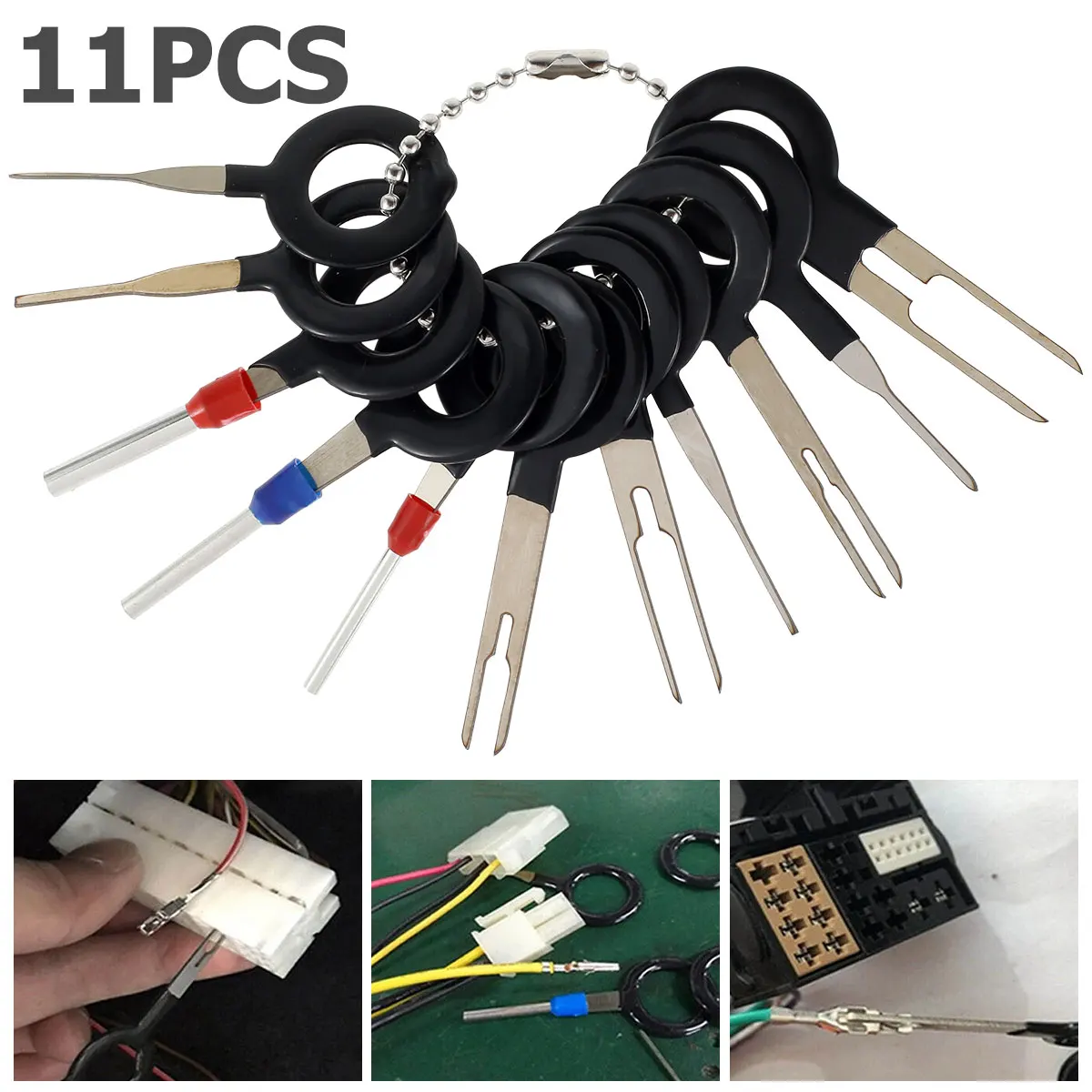 11PCS Automotive Plug Terminal Removal Tool Car Electrical Wire Crimp Connector Pin Extractor Kit Key Pin Removal Tool
11PCS Automotive Plug Terminal Removal Tool Car Electrical Wire Crimp Connector Pin Extractor Kit Key Pin Removal Tool
