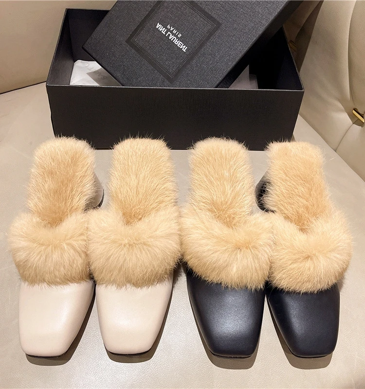 Shoes Woman 2023 Slipper Warm Fur Flip Flops Cover Toe Pantofle Square heel Med Luxury Slides Winter Flat Plush Soft New Block
Shoes Woman 2023 Slipper Warm Fur Flip Flops Cover Toe Pantofle Square heel Med Luxury Slides Winter Flat Plush Soft New Block