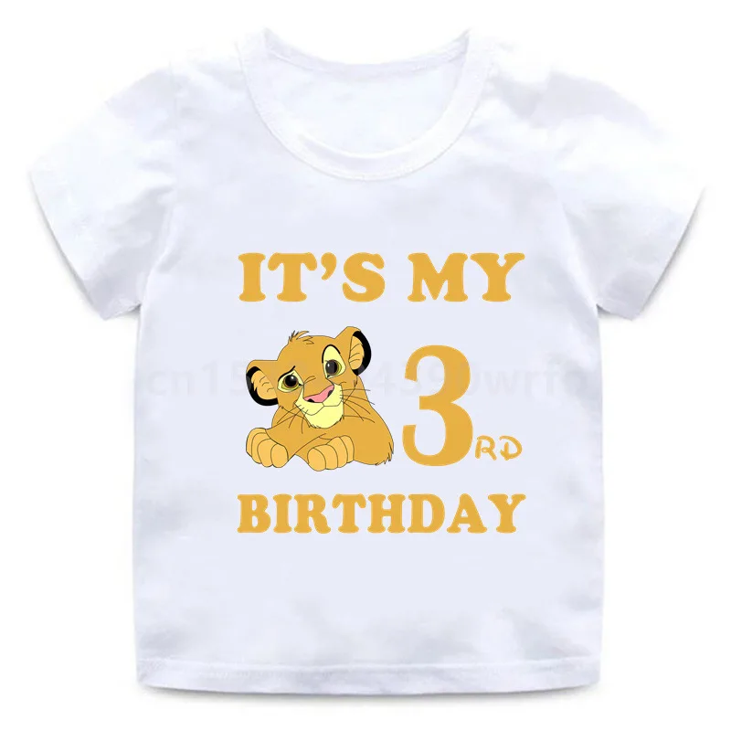 The Lion King T Shirt Baby Birthday Party Decorations Boy Girls Cartoon Simba Shirt Cotton Short Sleeve Tops for 2-9 Years
The Lion King T Shirt Baby Birthday Party Decorations Boy Girls Cartoon Simba Shirt Cotton Short Sleeve Tops for 2-9 Years