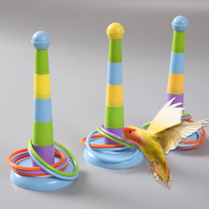 Pet Bird Ferrule Toys Colorful Plastic Rings Intellectual Development Game For Parrots Birds Activity Training Toy Bird Supplies
Pet Bird Ferrule Toys Colorful Plastic Rings Intellectual Development Game For Parrots Birds Activity Training Toy Bird Supplies