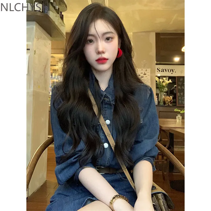 2022 Autumn and Winter New Women's Clothing New Year Shirt Skirt Klein Blue Denim Dress Early Spring Spring Style
2022 Autumn and Winter New Women's Clothing New Year Shirt Skirt Klein Blue Denim Dress Early Spring Spring Style