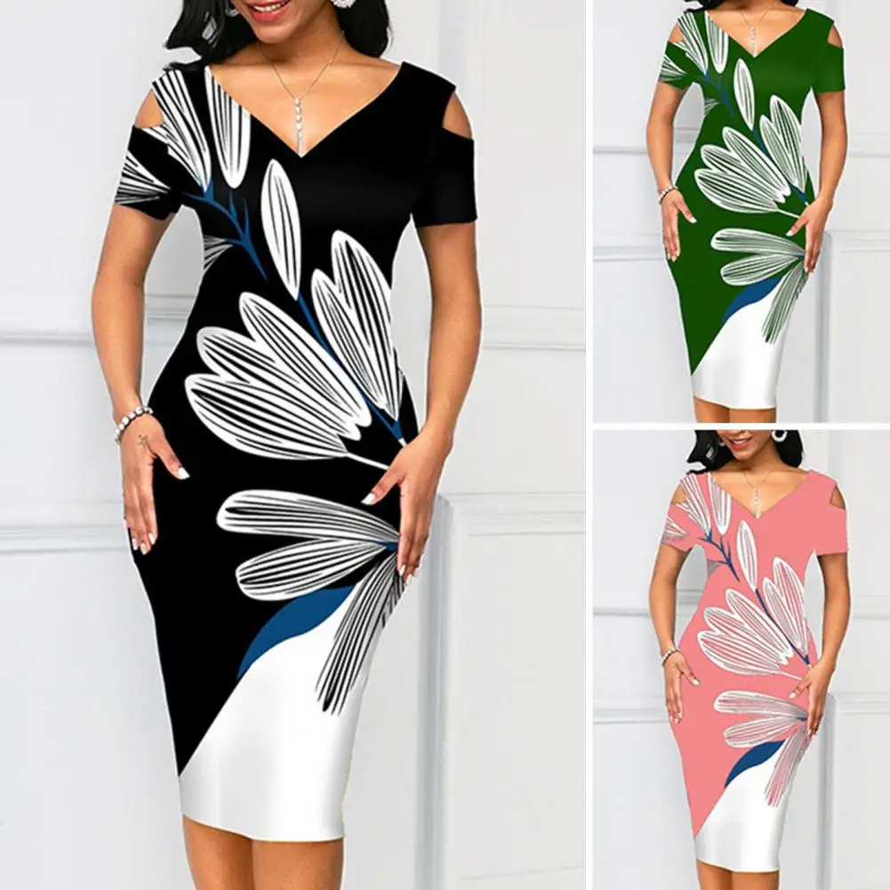 Party Dresses For Women 2023 Fashion Elegant Print Bodycon Dress Summer Sexy V Neck Backless Patchwork Slim Work Dresses
Party Dresses For Women 2023 Fashion Elegant Print Bodycon Dress Summer Sexy V Neck Backless Patchwork Slim Work Dresses