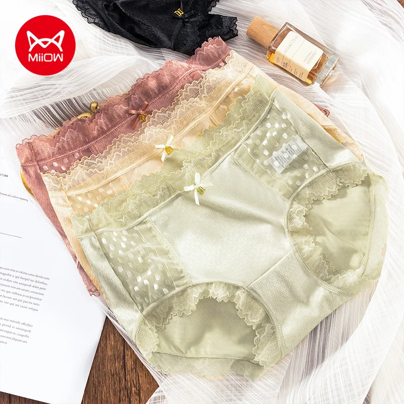 MiiOW 4Pcs Comfortable Lace Briefs Women's Sexy Panties Lingerie Ladies Underwear Bikini Underpants For Women MM2425
MiiOW 4Pcs Comfortable Lace Briefs Women's Sexy Panties Lingerie Ladies Underwear Bikini Underpants For Women MM2425