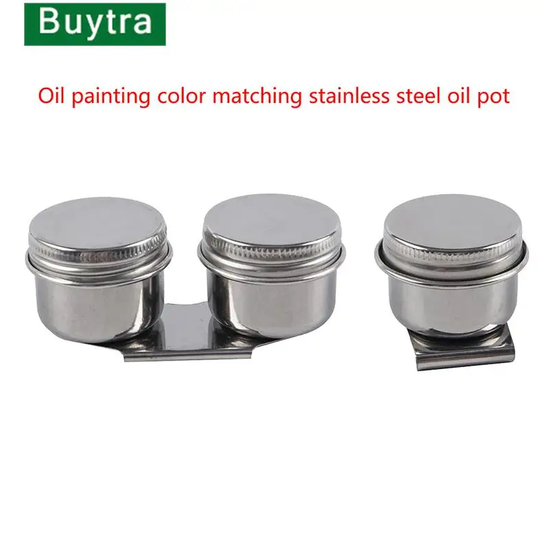 1 PC Tools Stainless Steel Art Supplies Easy Clean Drum Shape Student Painting Oil Pot School Palette Single Double Hole Dipper
1 PC Tools Stainless Steel Art Supplies Easy Clean Drum Shape Student Painting Oil Pot School Palette Single Double Hole Dipper