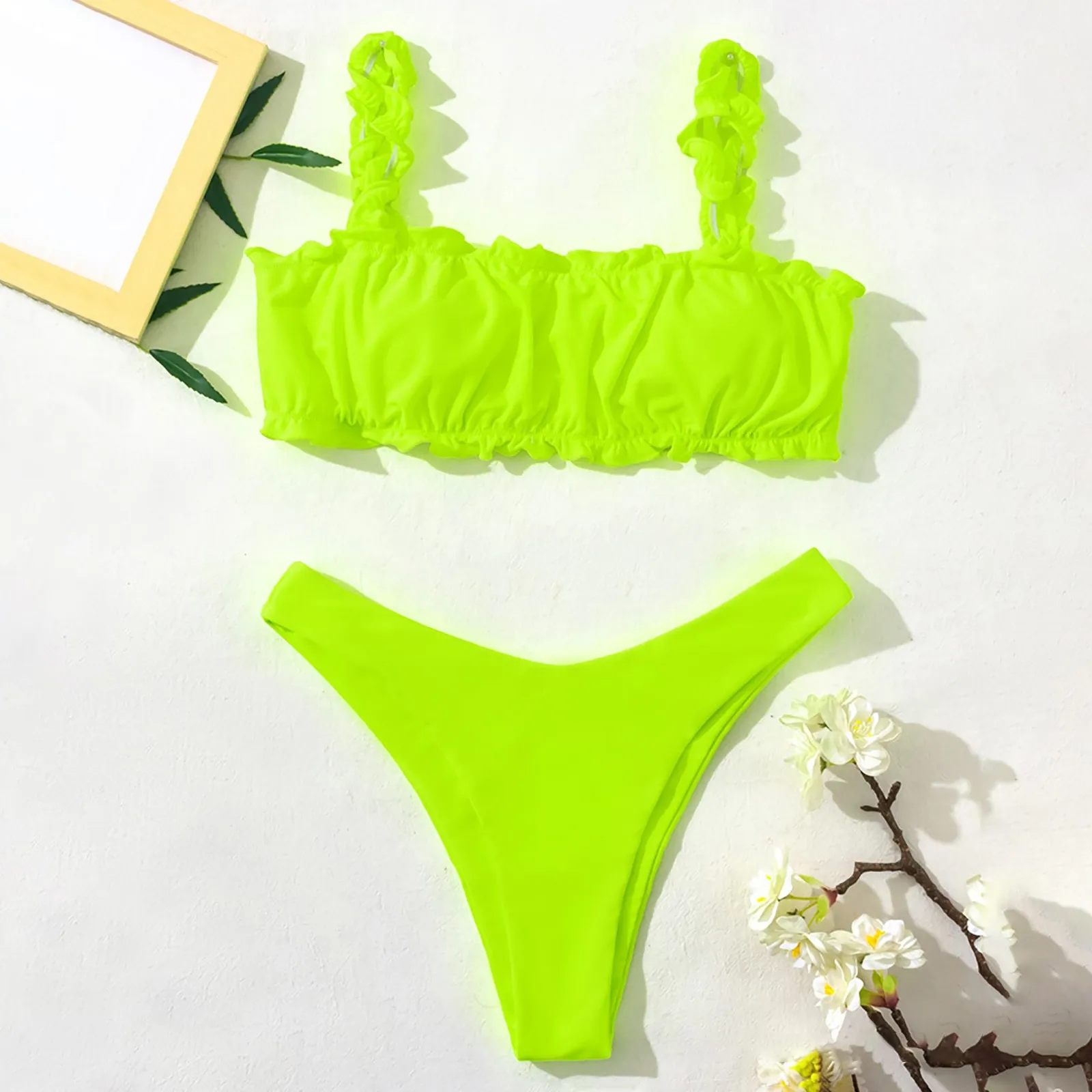 Women's Swimming Suit 2022 Sexy Fashion Pleated Lace Split Swimsuit Bikini Swimsuit Two Piece Купальник Женский 2022 New
Women's Swimming Suit 2022 Sexy Fashion Pleated Lace Split Swimsuit Bikini Swimsuit Two Piece Купальник Женский 2022 New